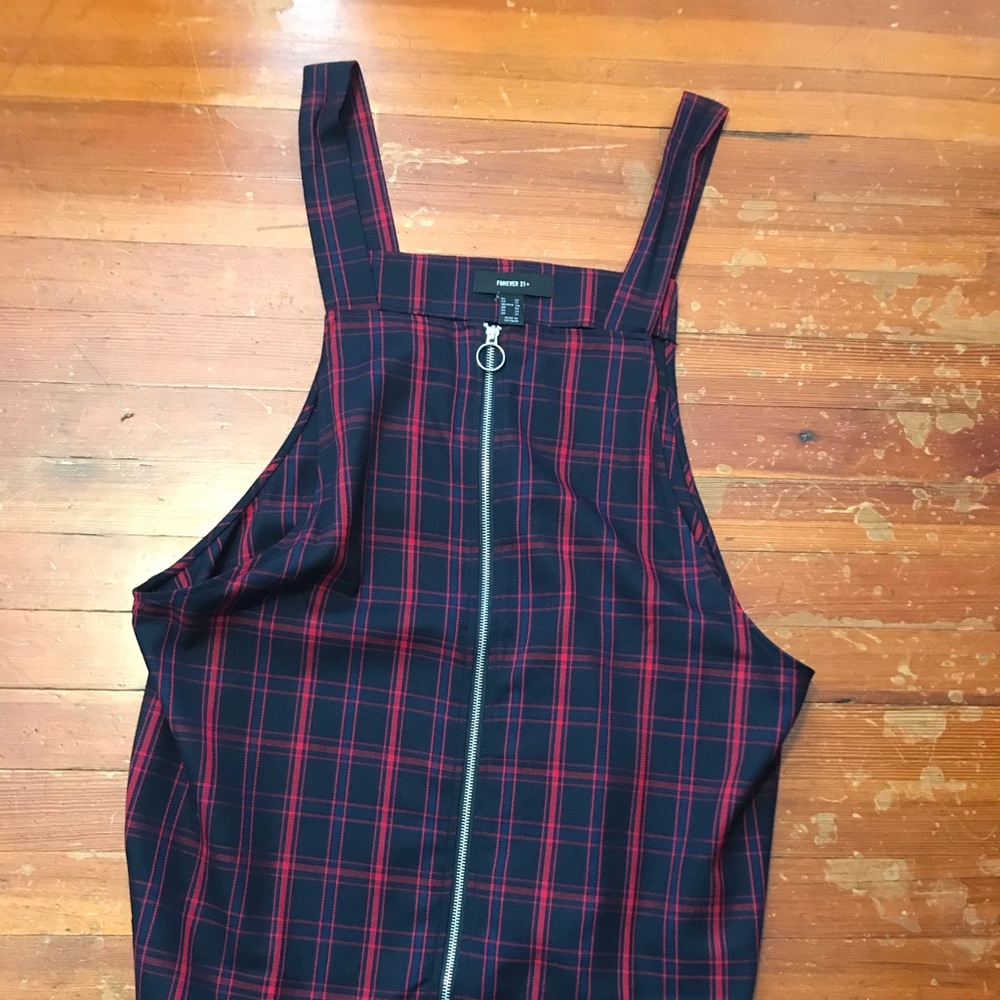 Plaid zip up dress